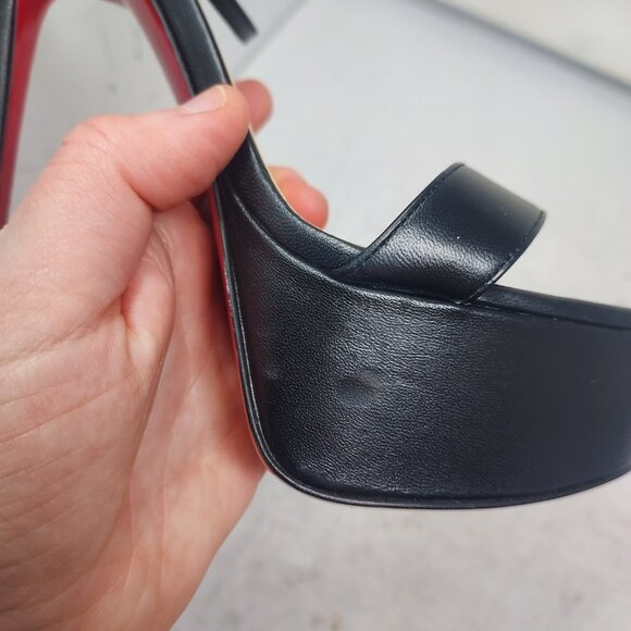 Christian Louboutin Loubi Queen Alta Black Platform Sandal - Picture 9 of 16